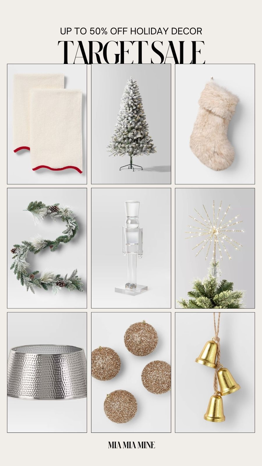 Target Christmas sale / after Christmas sale
Save up to 50% off garlands, Christmas tree and ornaments 