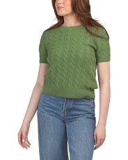 Wool And Cashmere Blend Cable Knit Sweater Tee | Luxury Gifts | Marshalls | Marshalls