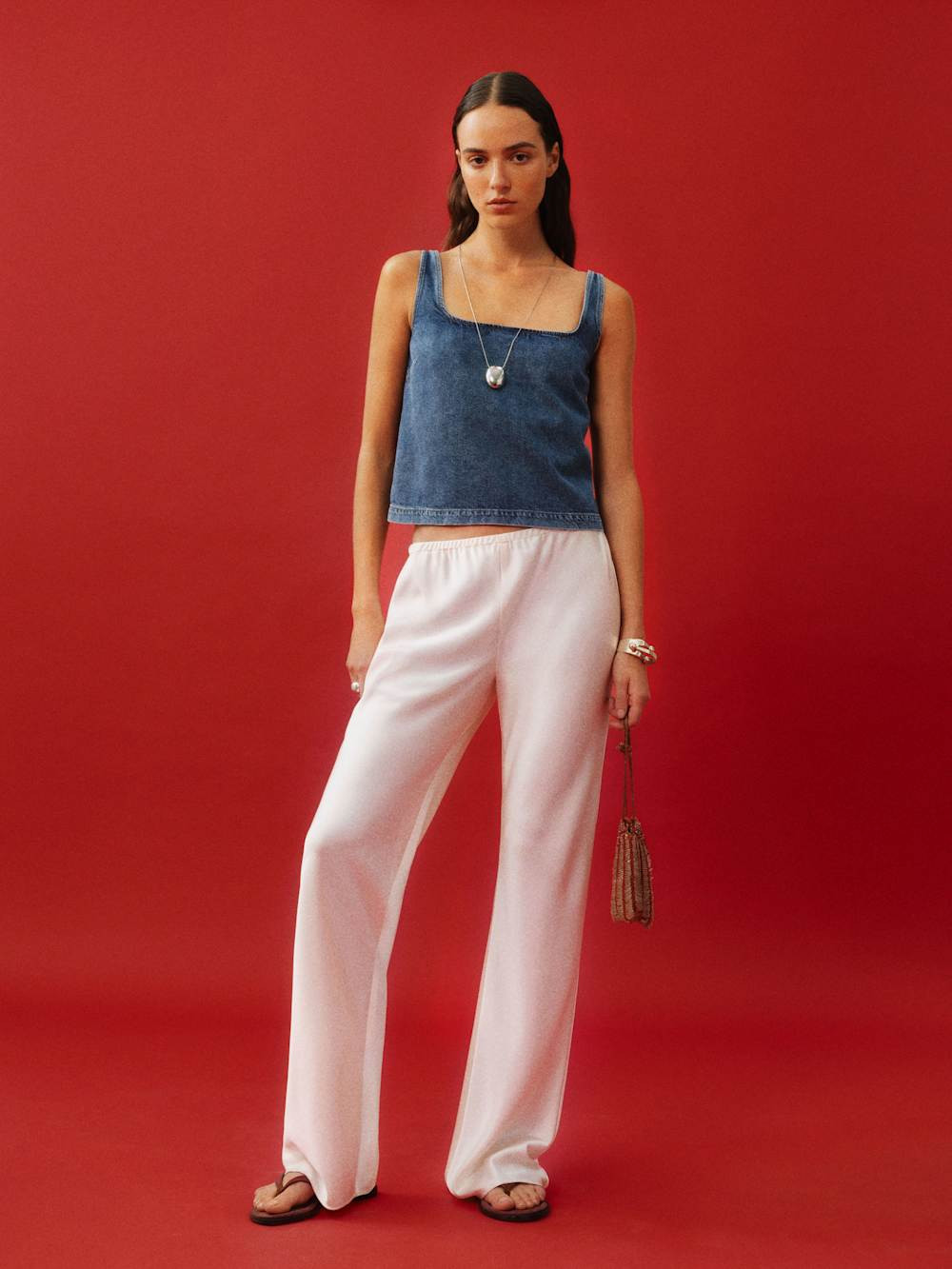 Kaia Denim Top | Reformation (Global)
