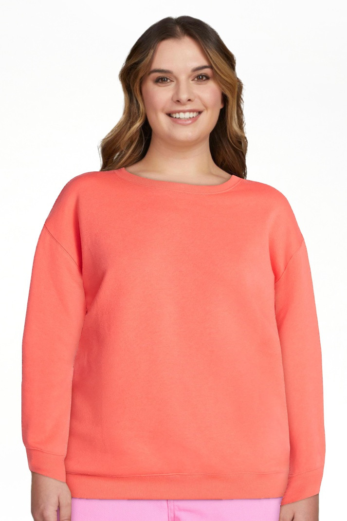 No Boundaries Oversized Fleece Sweatshirt with Long Sleeves, Women's XXS-4X | Walmart (US)