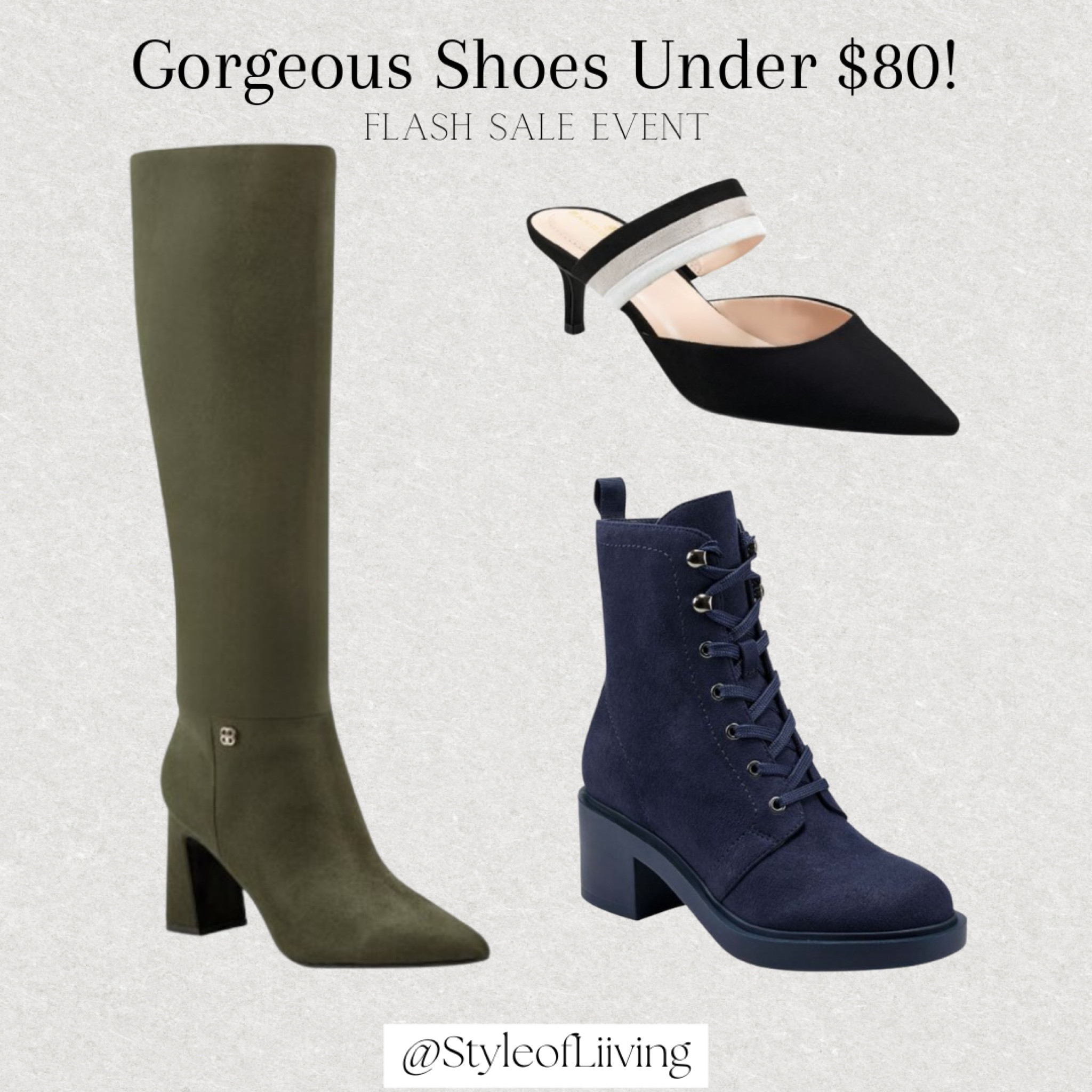 Women’s shoes $80 and under! Flash sale event ends in two days. Boots, heels, and flats. Zulily fashion event #ltkunder100 #ltkstyletip

#LTKsalealert #LTKshoecrush #LTKGiftGuide