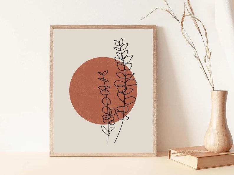 Sun boho print, Botanical boho print, Abstract sun print, Sun boho poster, Boho abstract print, P... | Etsy (US)