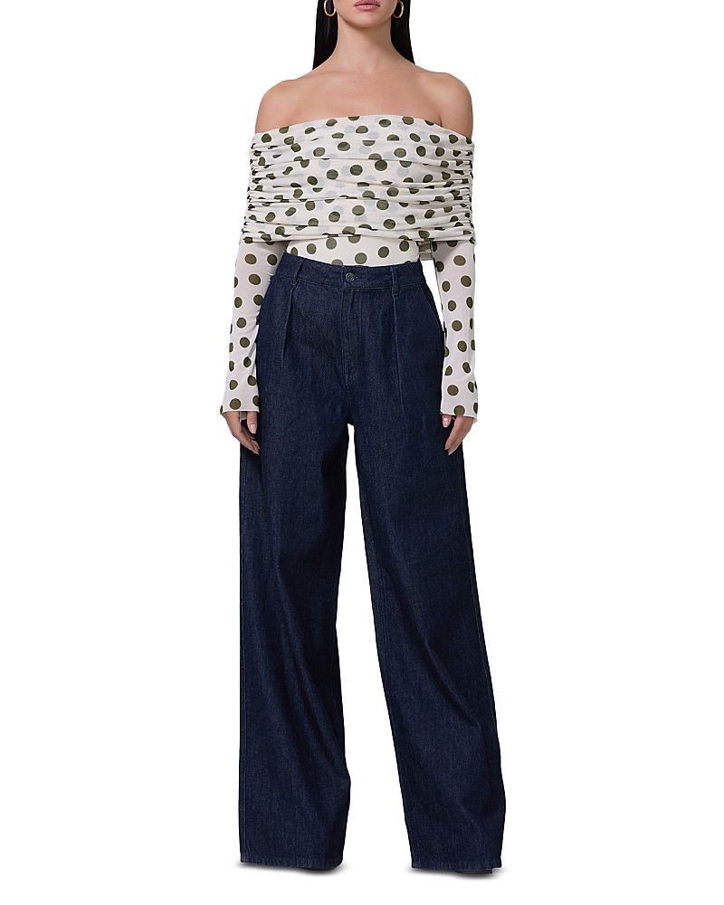 Afrm Maxine Off-the-Shoulder Mesh Bodysuit | Bloomingdale's (US)