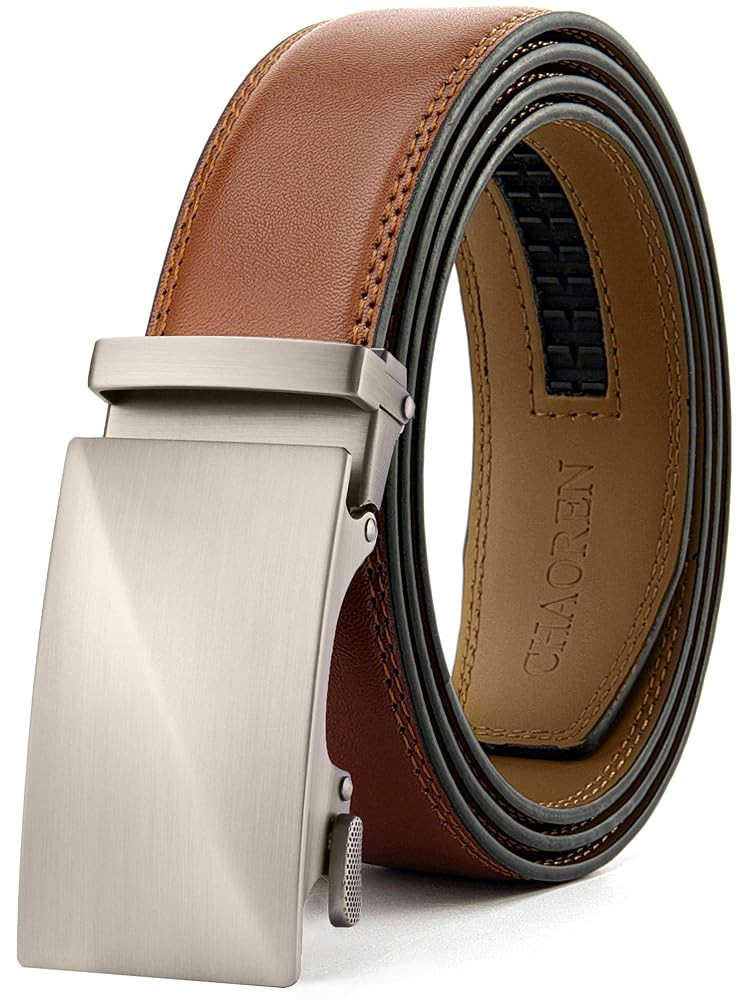 CHAOREN Mens Belt Leather Ratchet Belt - Customizable Fit, Effortless Style (35mm) | Amazon (US)