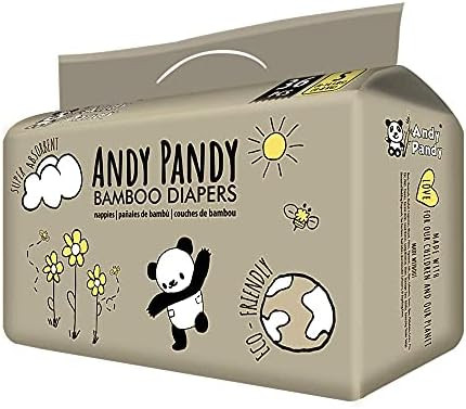 Andy Pandy Bamboo Disposable Diapers Small, White, 8-16 lbs, 36 Count | Amazon (US)
