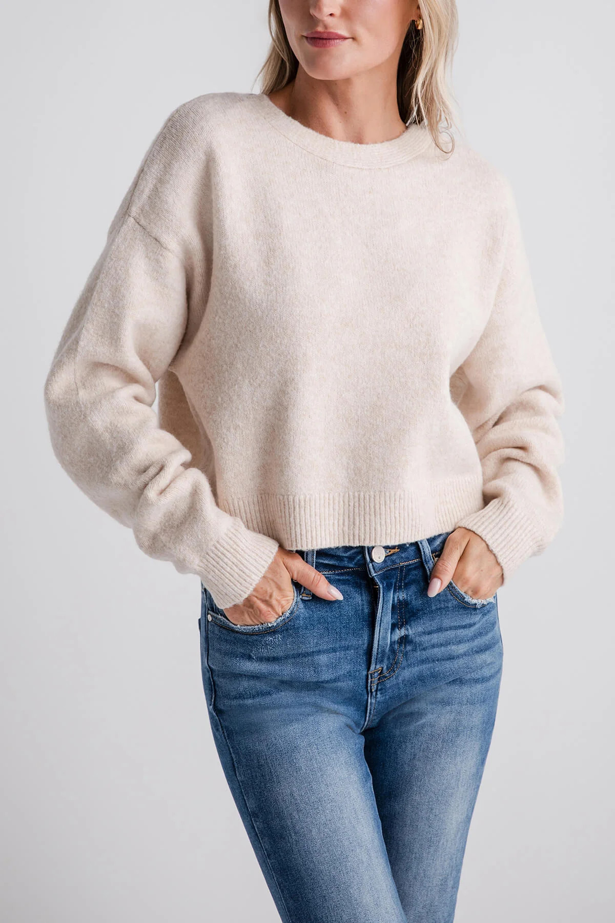 Mable Ribbon Bow Detail Knit Sweater Top | Social Threads