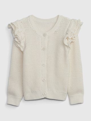 Toddler Ruffle Crochet Cardigan | Gap (US)