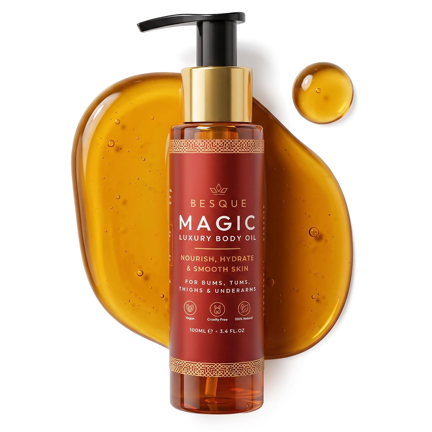 Besque Original Magic Body Oil - Hydrating Body Oils for Women - 3.4 FL OZ | Amazon (US)