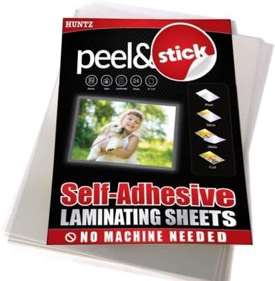 Pack of 24, Self-Adhesive Laminating Sheets, Clear Letter Size (9 x 12 Inches), 4 mil Thickness | Amazon (US)