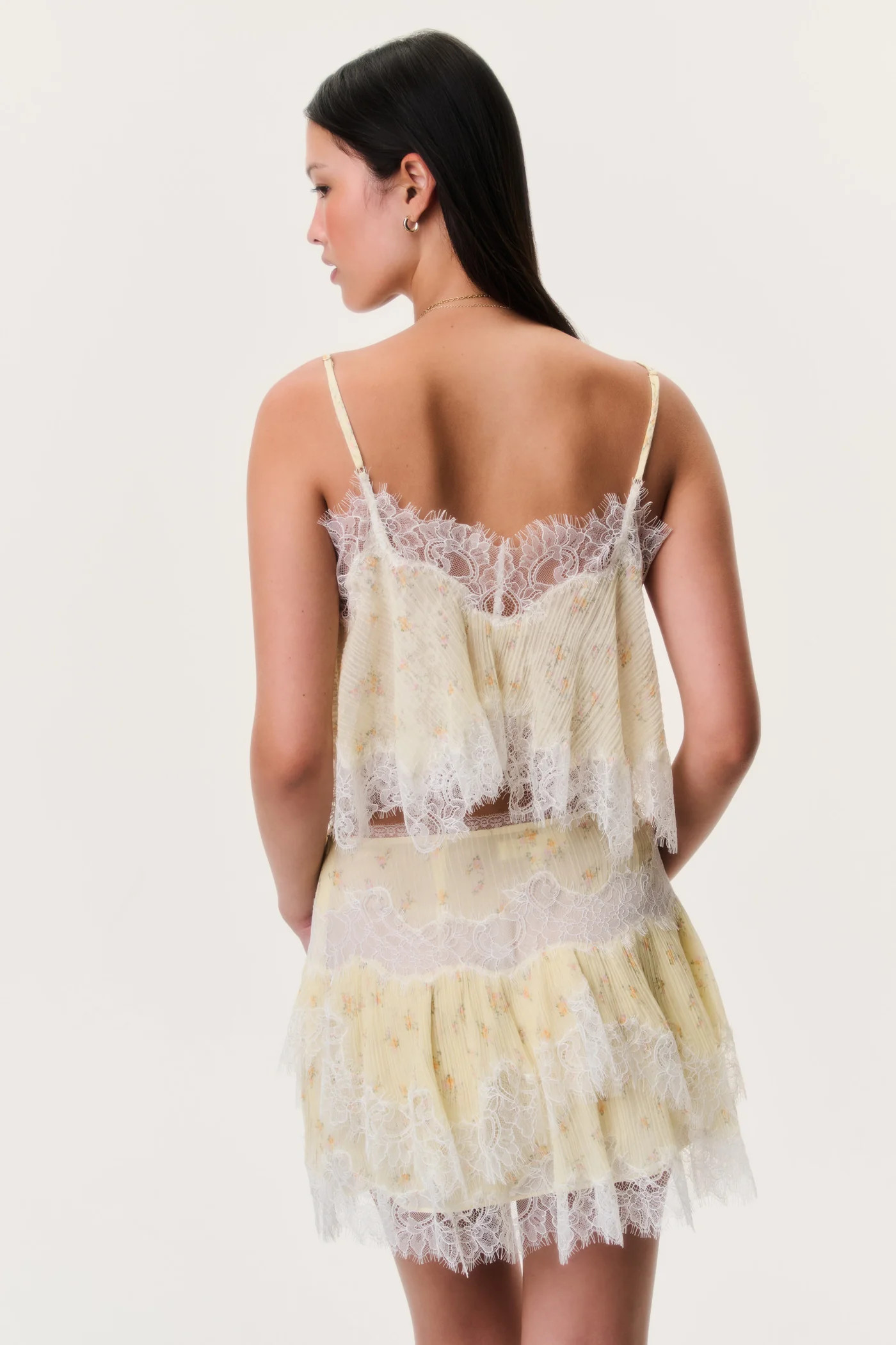 Kellison Cotton-Silk Mini Skirt | LoveShackFancy