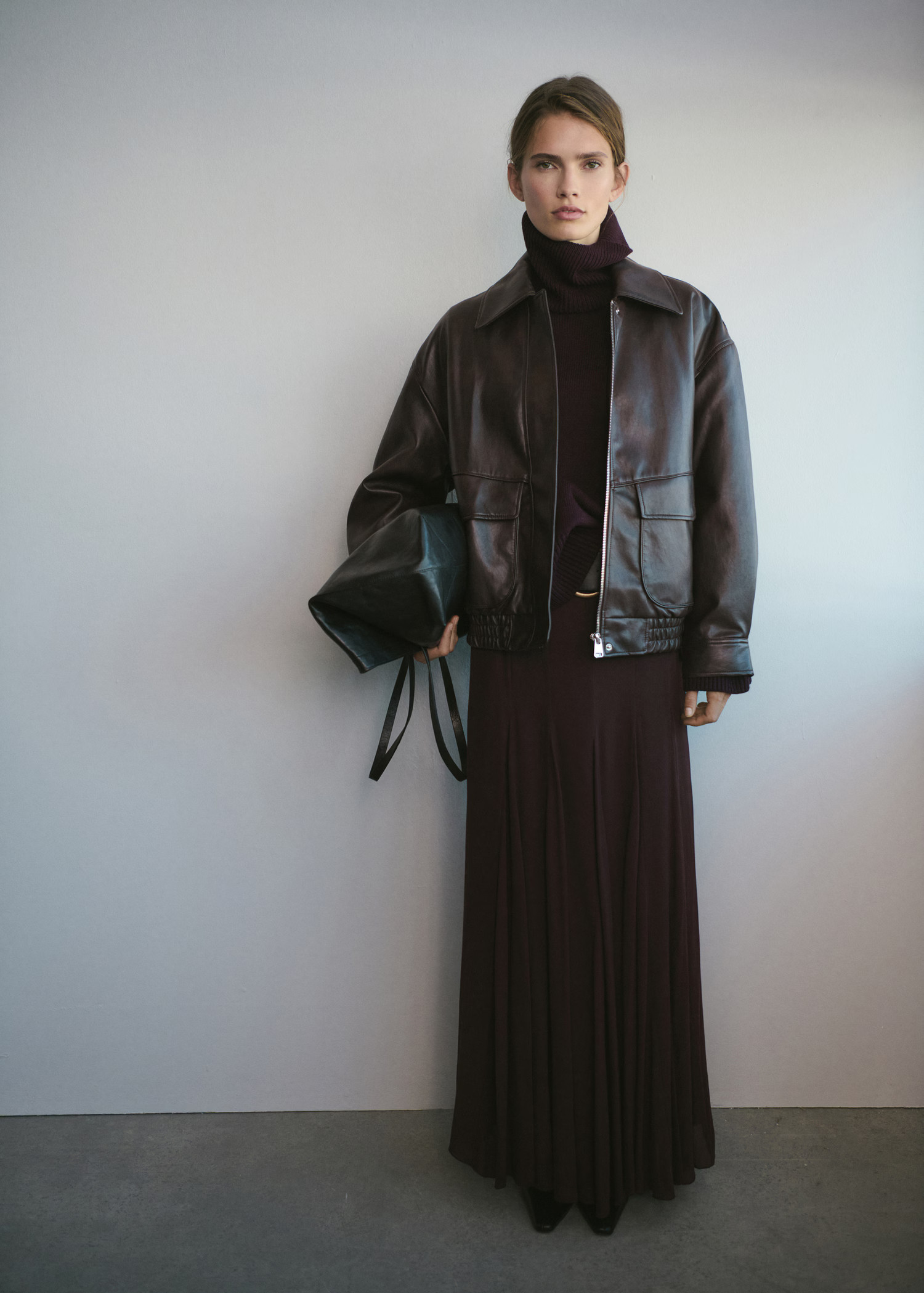 Oversized faux leather jacket | MANGO (UK)