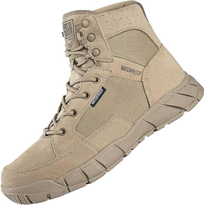 FREE SOLDIER Hiking Work Boots Men's Tactical Boots 6 Inches Waterproof Military Boots Outdoors D... | Amazon (US)