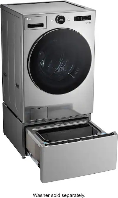 LG - SideKick 1.0 Cu. Ft. High-Efficiency Smart Top Load Pedestal Washer - Graphite Steel | Best Buy U.S.