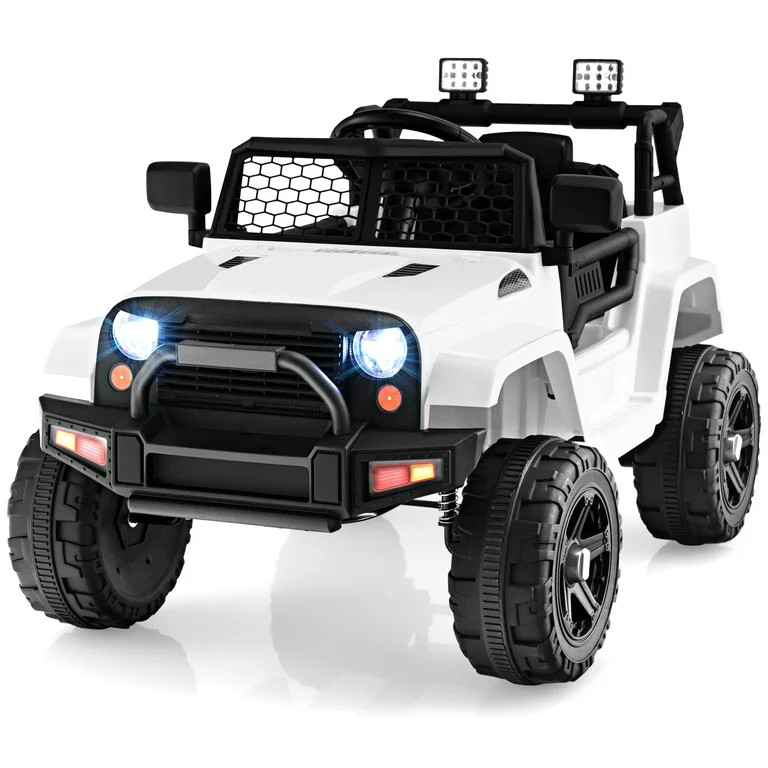Topbuy 12V Kids Ride On Car Electric Vehicle Jeep with Parental Remote Music Horn Headlights Slow... | Walmart (US)