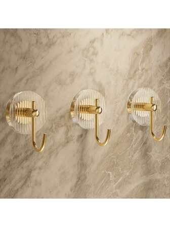 3pcs/set Lightweight Acrylic Adhesive Hook, No Drilling, Strong & Fashionable Wall Decoration Hoo... | SHEIN
