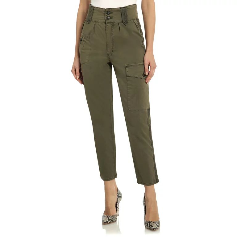Avec Les Filles Women's Juniors Side Stripe Cotton Utility Pants - Walmart.com | Walmart (US)