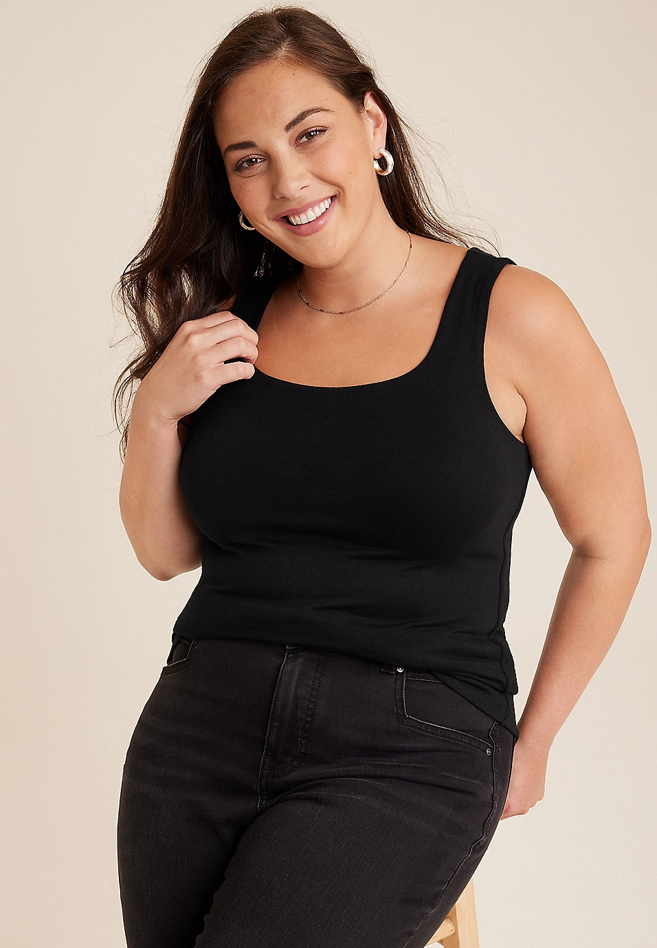 Plus Size Double Layer Tank Top | Maurices
