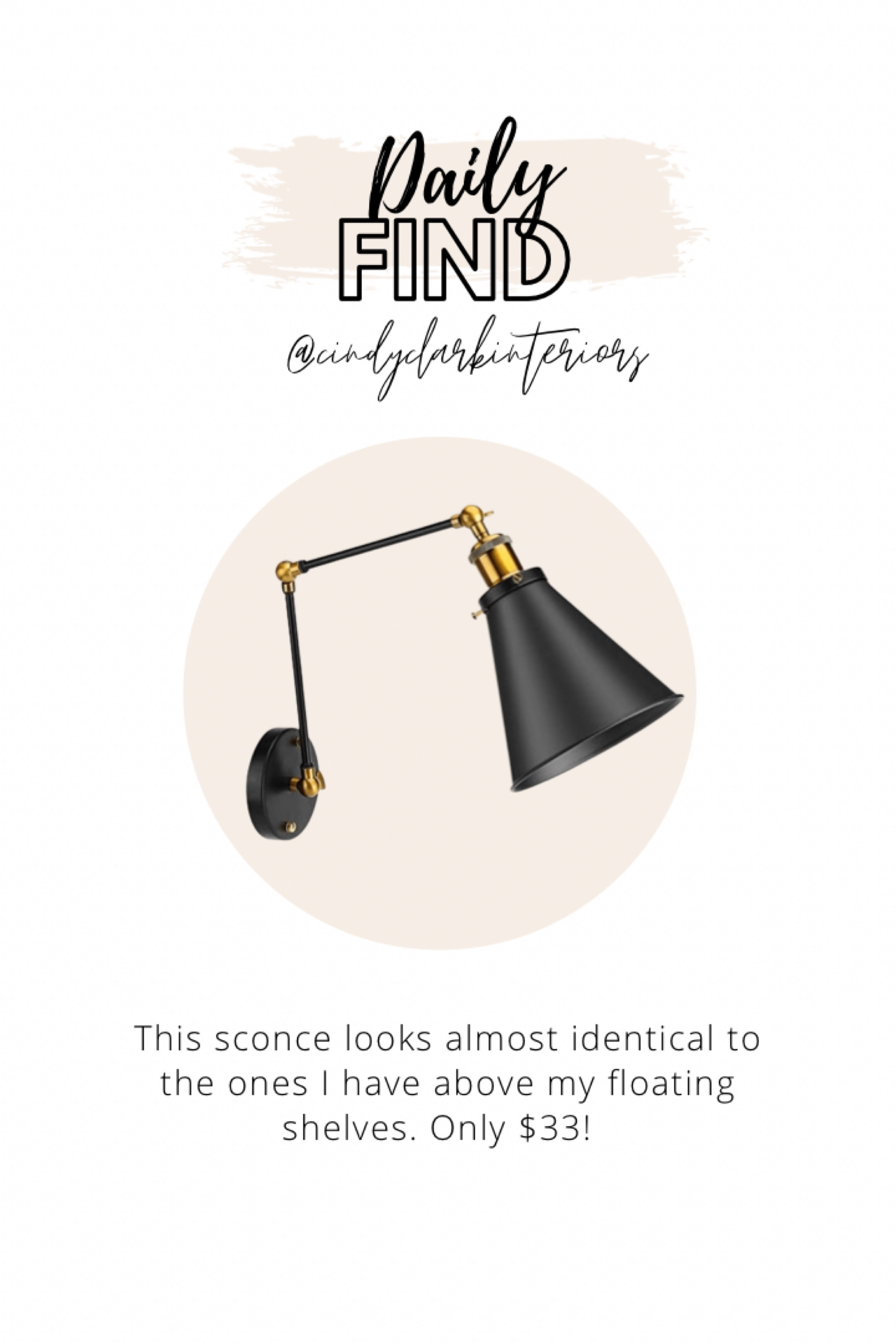 Only $33 for this sconce! Looks almost identical to mine.

#LTKhome #LTKsalealert