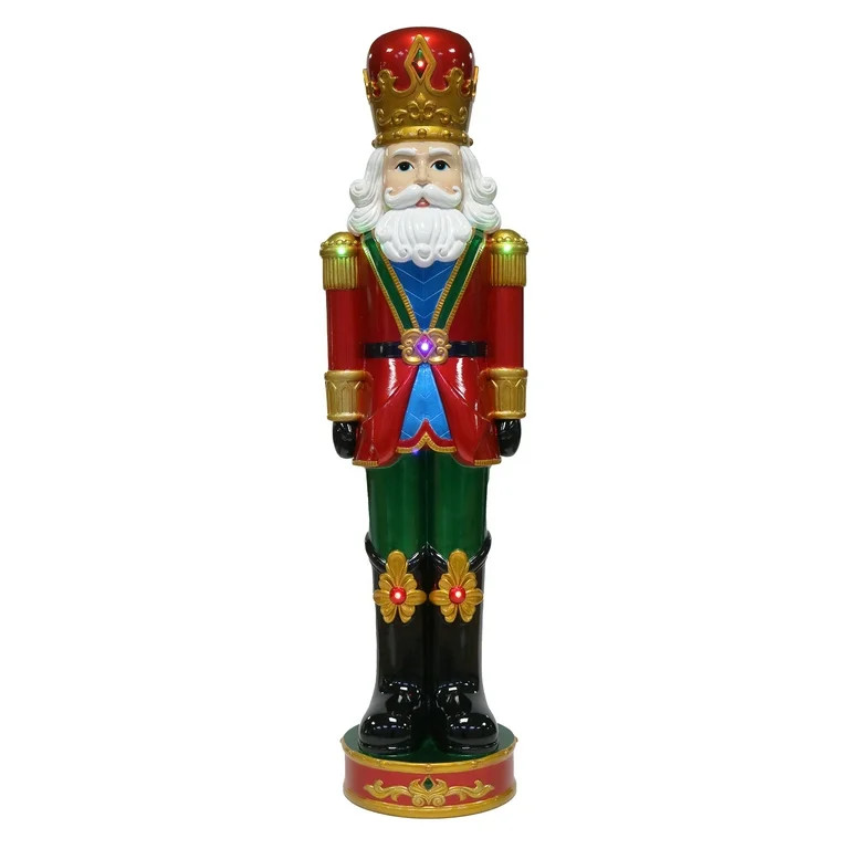 32 in Christmas Nutcracker with LED Lights up in Metallic Color, by Holiday Time | Walmart (US)