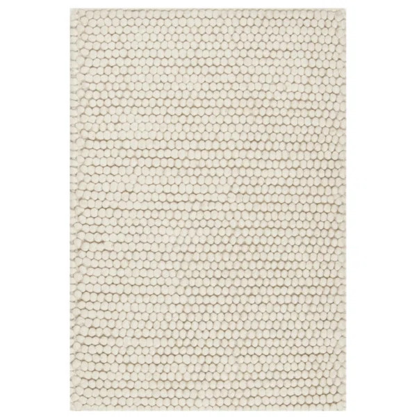 Elle Handmade Handwoven Area Rug in Ivory | Wayfair North America