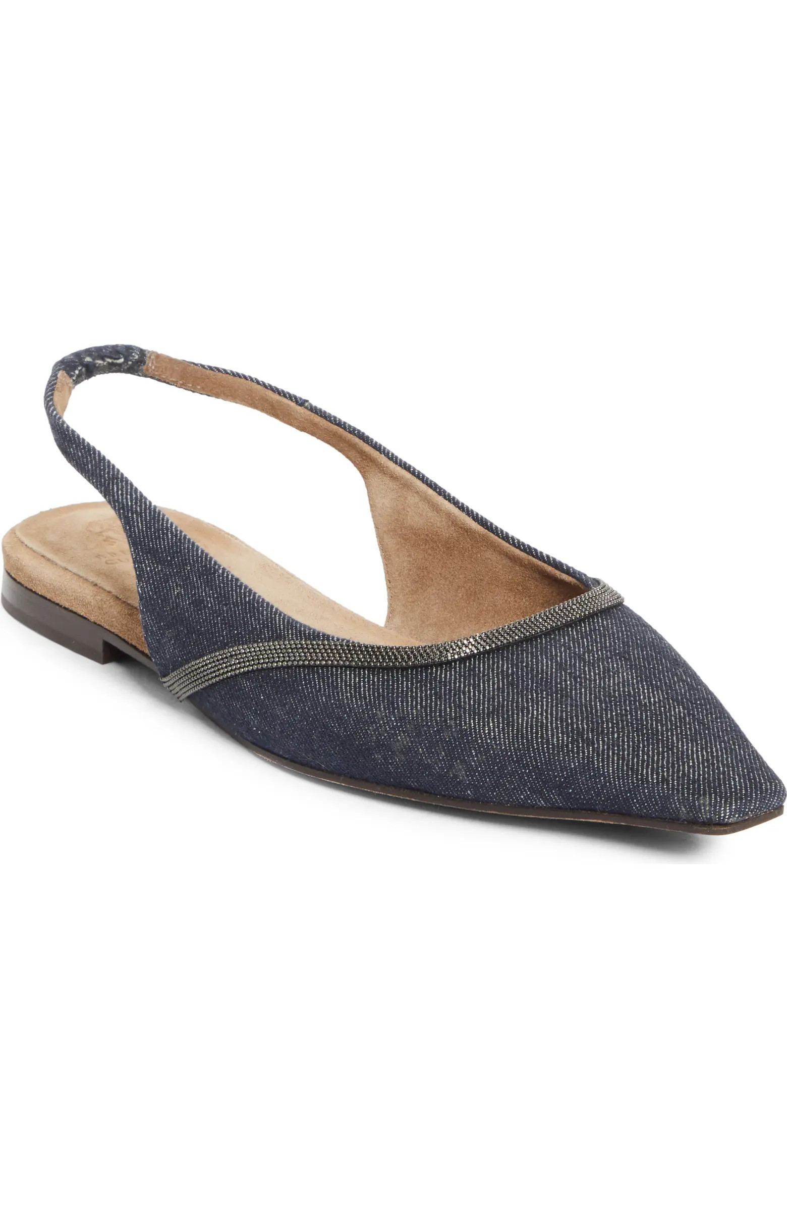 Monili Pointed Toe Slingback Flat (Women) | Nordstrom