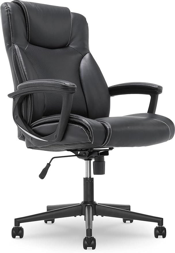 Serta Executive High Back Office Chair with Lumbar Support Ergonomic Upholstered Swivel Gaming Fr... | Amazon (US)