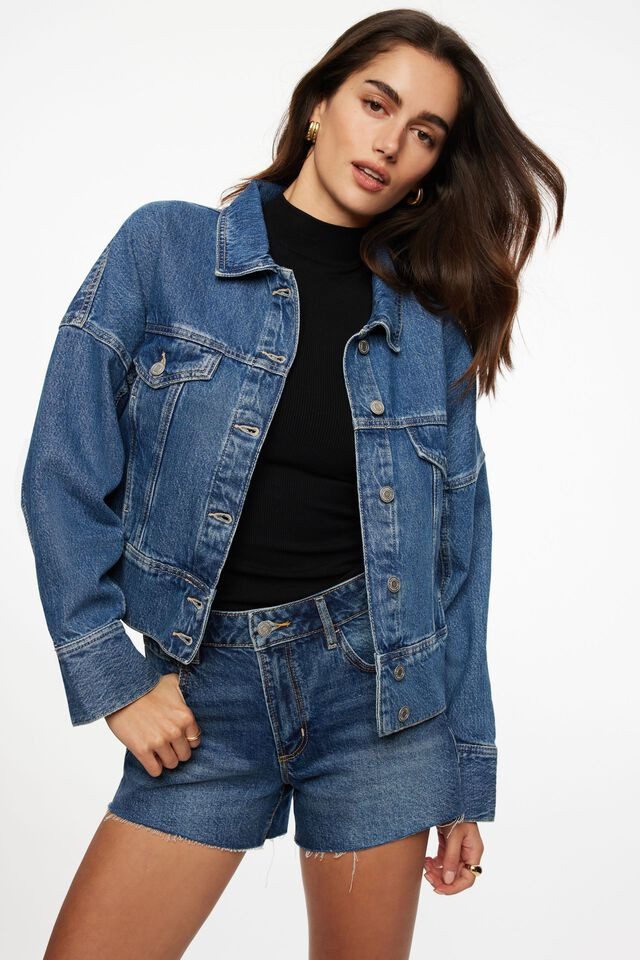 Oversized Denim Jacket | Dynamite Clothing
