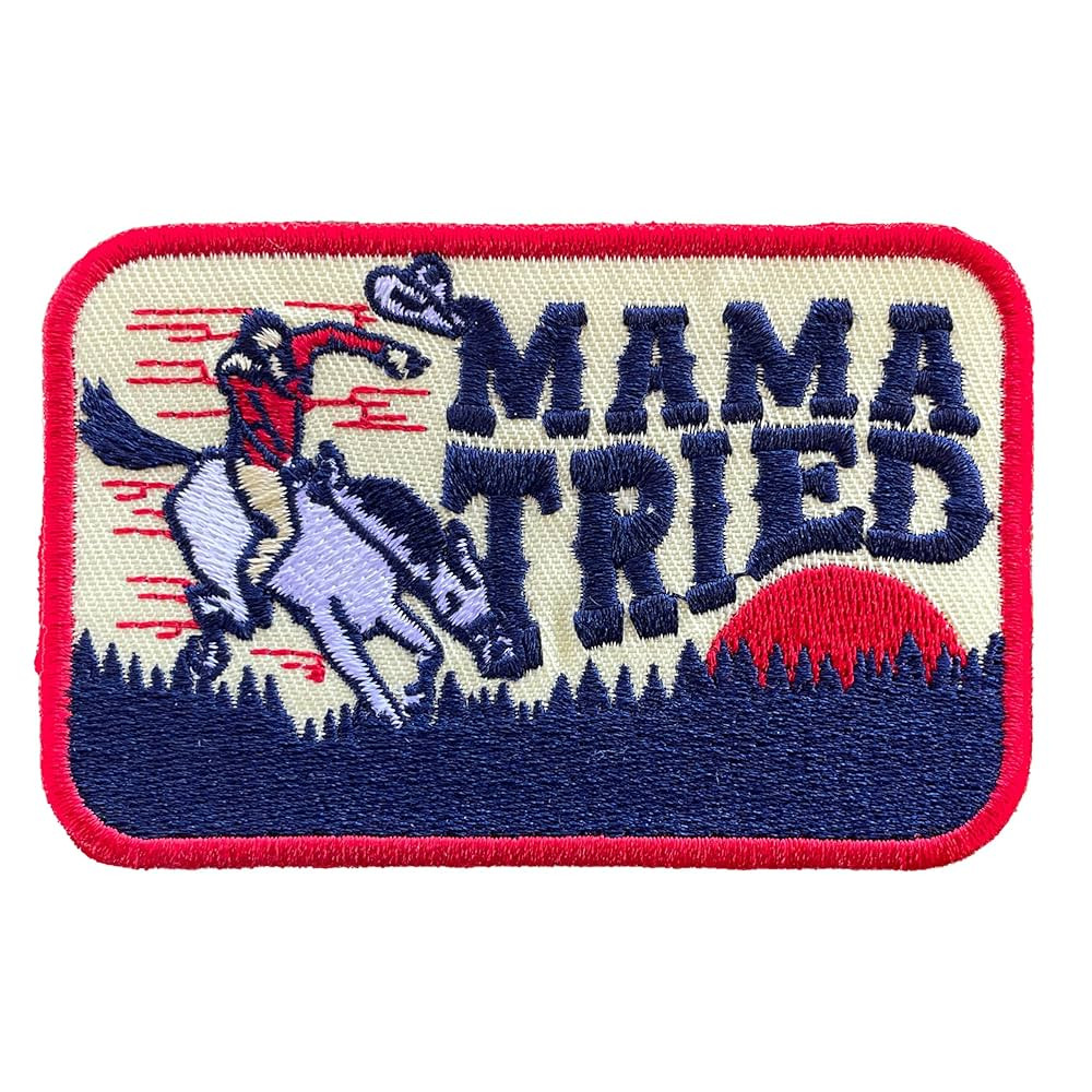 Mama Tried! Vintage Cowboy Iron-On Embroidered Patch For Hats and Accessories | Amazon (US)