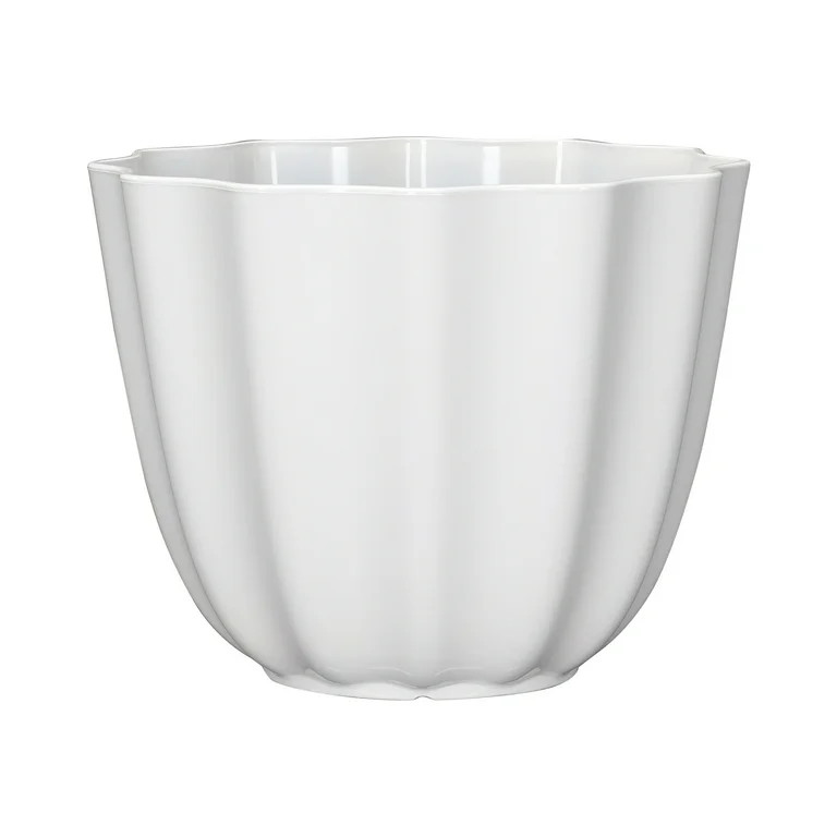 Mainstays Cream Poppy Recycled Resin Planter, 12in x 12in x 9.4in | Walmart (US)