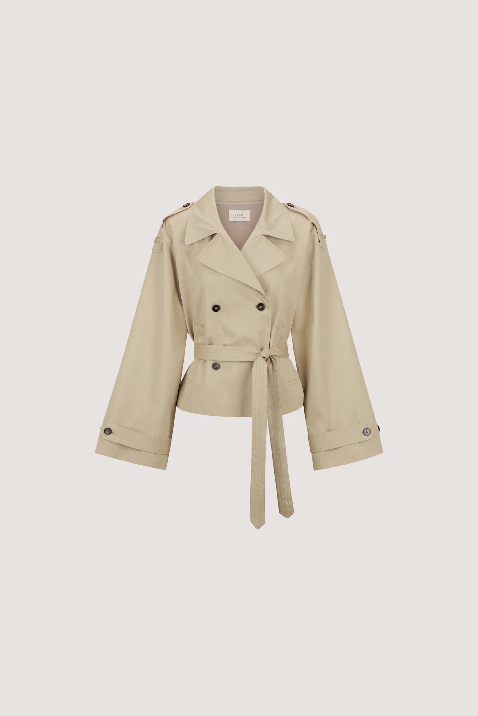 GABRIEL NATURAL CROPPED TRENCH COAT | DISSH