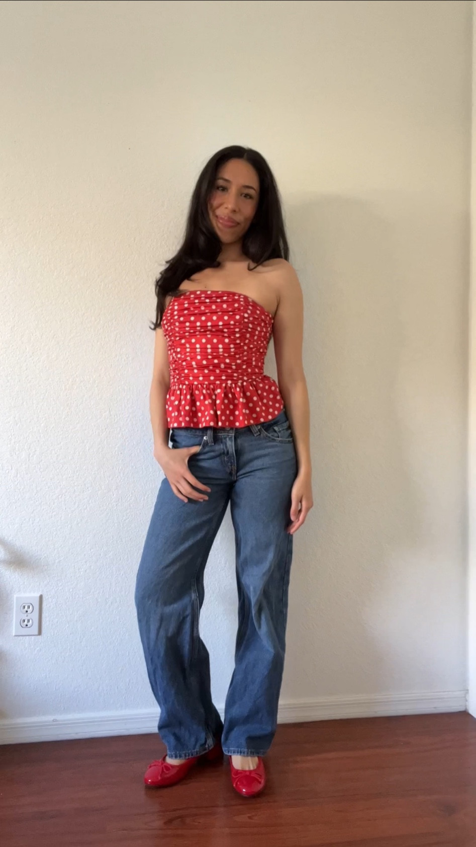 polka dot collection: top is vintage juicy 