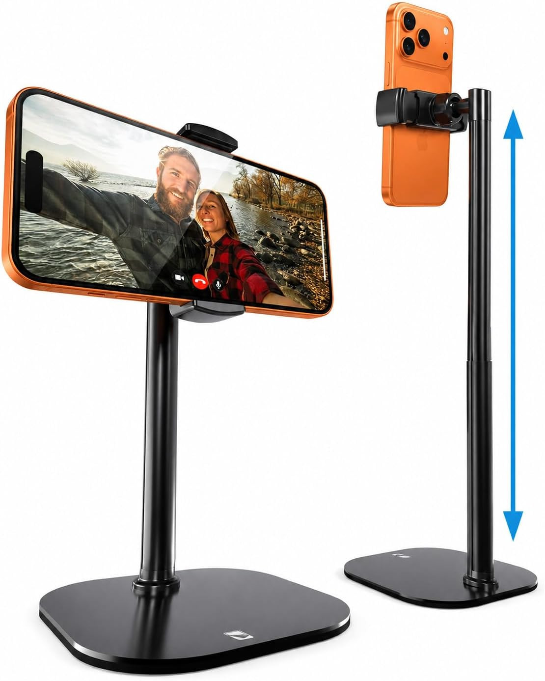 Cooper Chat Stand, Height Adjustable Cell Phone Stand for Desk | Rotating, Tilting Cell Phone Holder for Desk with 9-14" Eye-Level View | Metal Cell Phone Tripod Stand, Phone Accessories (Night Black) | Amazon (US)