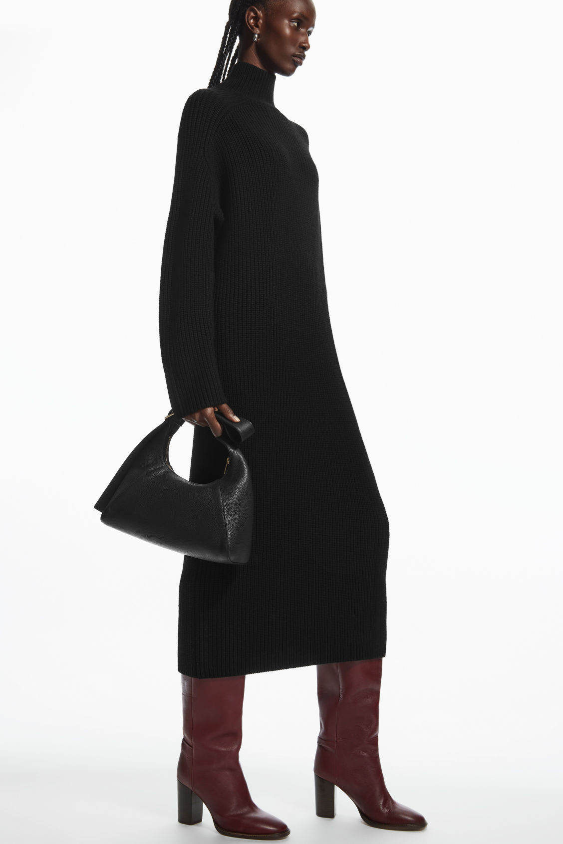 HEAVYWEIGHT RIBBED-KNIT WOOL JUMPER DRESS | COS UK