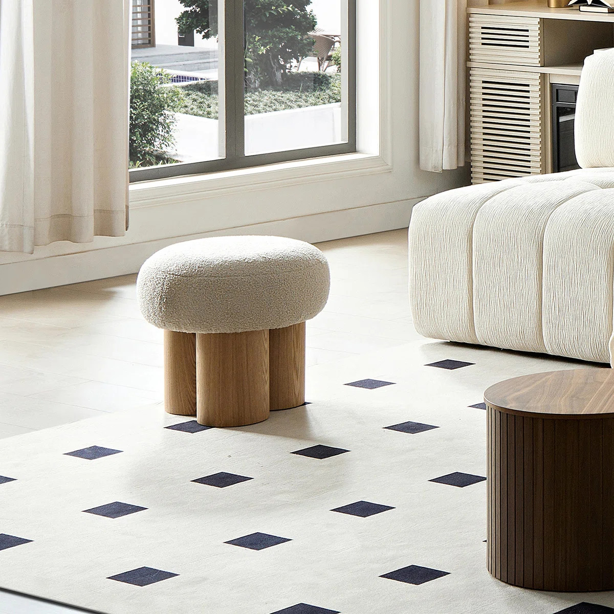 Mushroom Stool, Grieg Plush Cushion, Wooden Barrel PVC Pipe | Wayfair North America