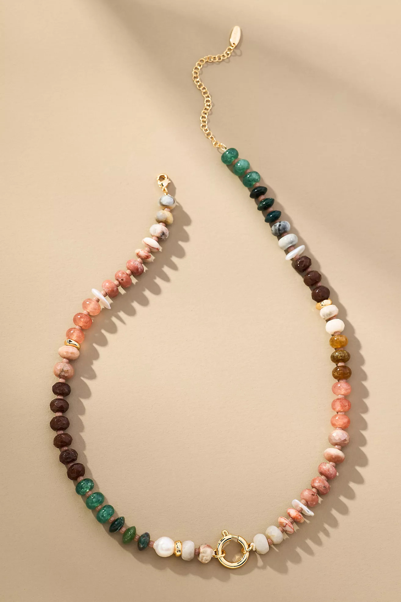 Rainbow Stone Charm Necklace | Anthropologie (US)