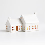 White Ceramic Holiday Lighthouse + Reviews | Crate & Barrel | Crate & Barrel