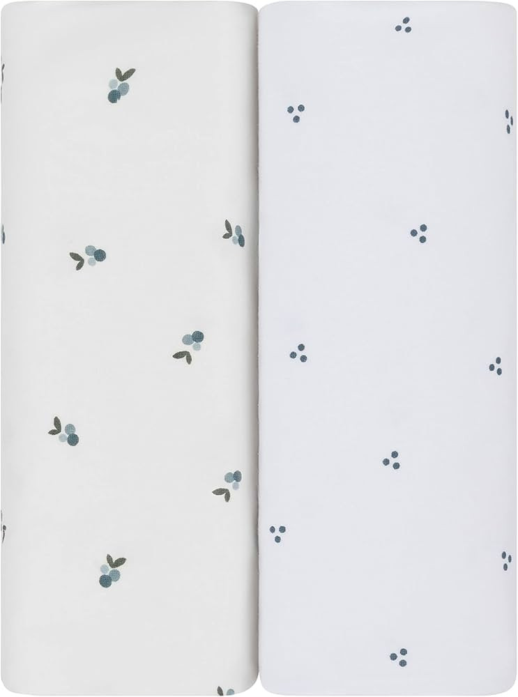 Ely's & Co. Patent Pending Waterproof Crib Sheet | Toddler Sheet Set - 2 Pack Berry and Cluster D... | Amazon (US)