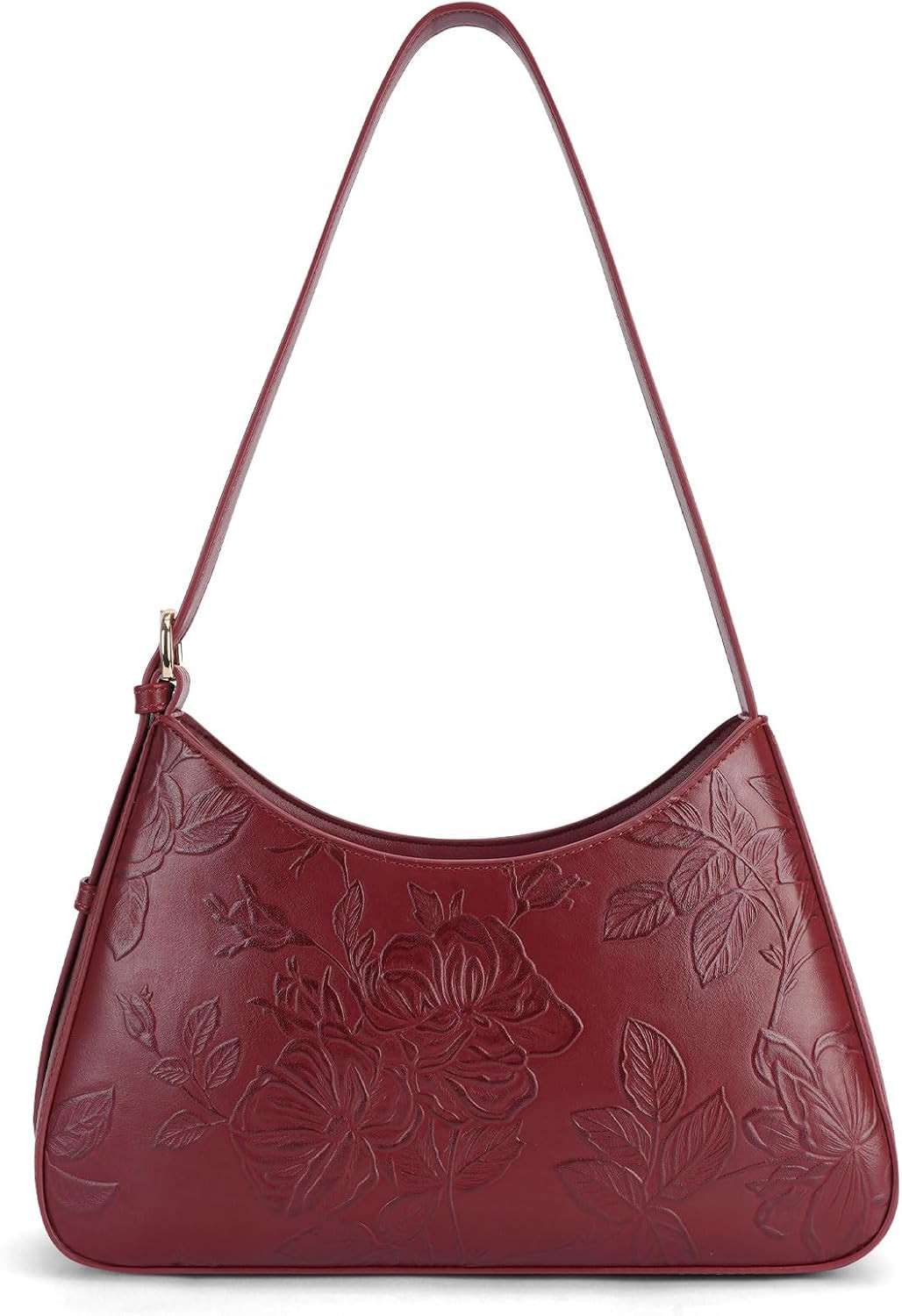 Shoulder Bag for Women Vegan Leather Crescent Hobo Bag Clutch Underarm Purse Top-Handle Handbag Embossed Design | Amazon (US)