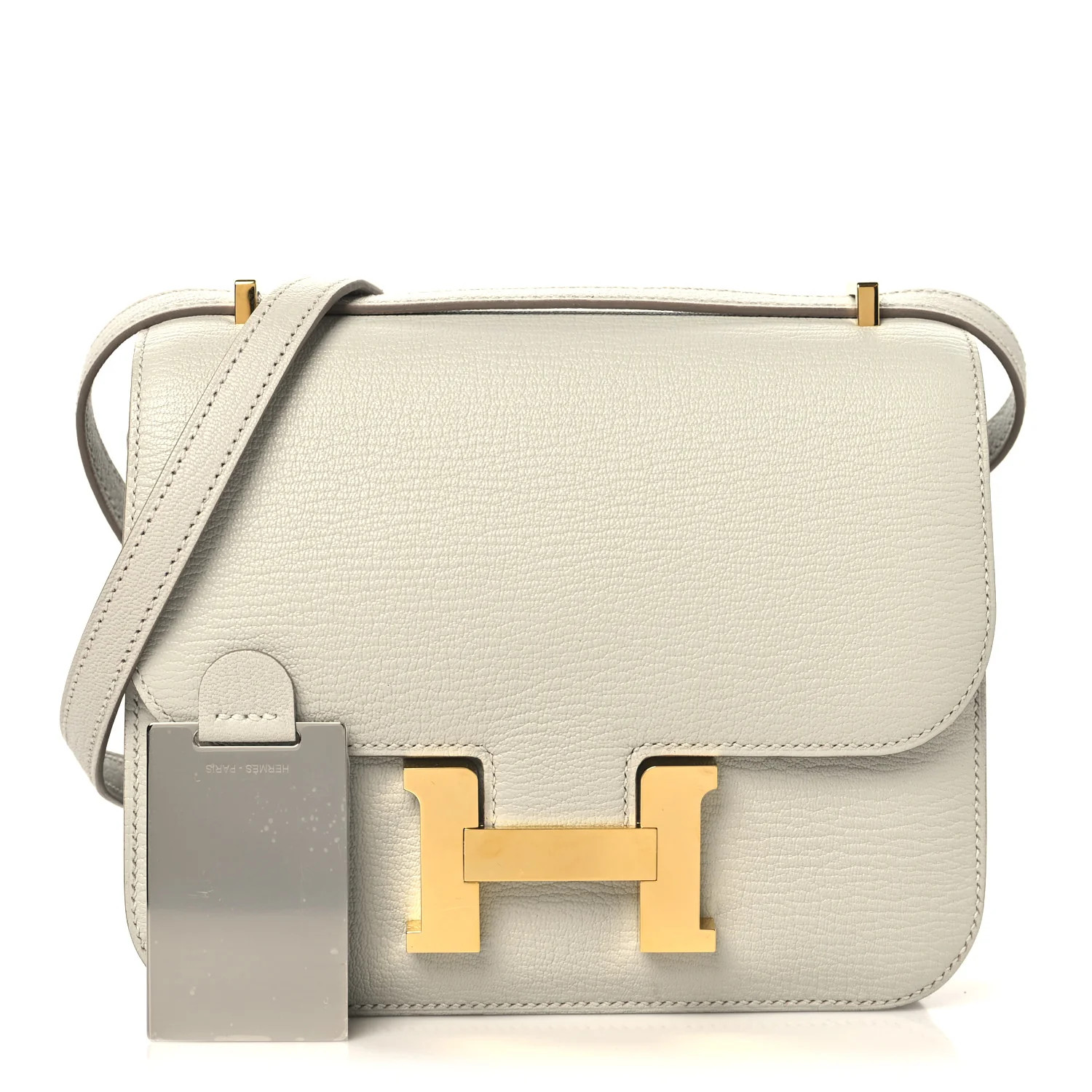Hermes Chevre Mysore Constance 18 Gris Perle 1846205 | FASHIONPHILE (US)