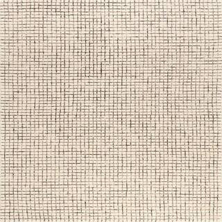 Melrose Checked Wool Cream 6 ft. x 9 ft. Indoor/Outdoor Patio Rug | The Home Depot