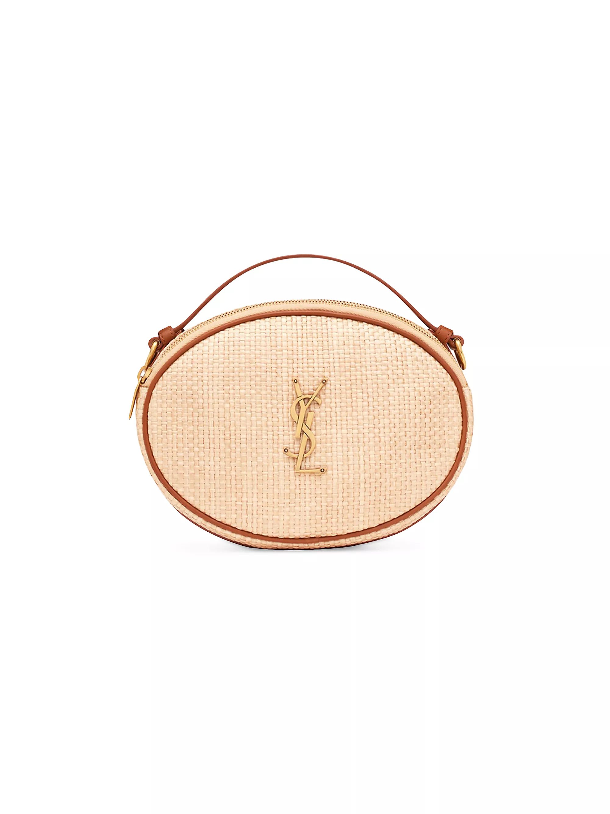 Camera Bag in Raffia and Vegetable-Tanned Leather | Saks Fifth Avenue