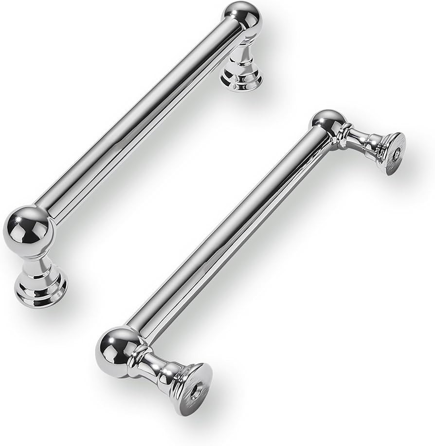 khtumeware 10 Pack 3-3/4 Inch Hole Center Polished Chrome Cabinet Pulls Heavy Duty Solid Cabinet ... | Amazon (US)