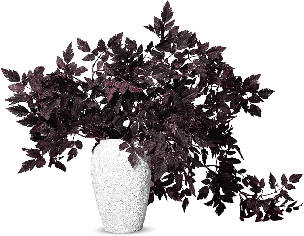 Lyrow 2 Pack Artificial Cimicifuga Plant Leaf Spray Faux Plum Cimicifuga Ramosa Leaf Branch Fall ... | Amazon (US)