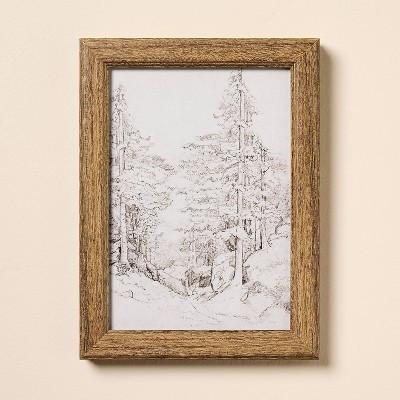 6"x8" Sketched Tree Framed Wall Art - Hearth & Hand™ with Magnolia | Target
