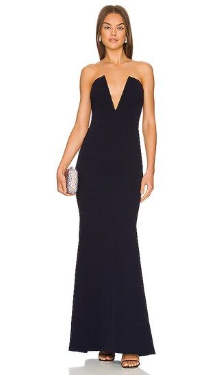 x REVOLVE Crush Gown in Navy | Revolve Clothing (Global)