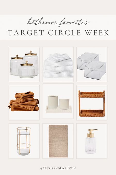 My favorite bathroom finds from Target Circle Week!

Home finds, deal of the day, sale alert, affordable finds, waffle bath towel, acrylic bin, bath mat, gold detail, canister faves, tiered tray, neutral home, aesthetic finds, light and bright, Target Circle Week, spring refresh, shop the look!

#LTKSeasonal #LTKhome #LTKsalealert