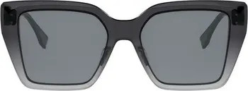 FF Diamonds 54mm Gradient Square Sunglasses | Nordstrom