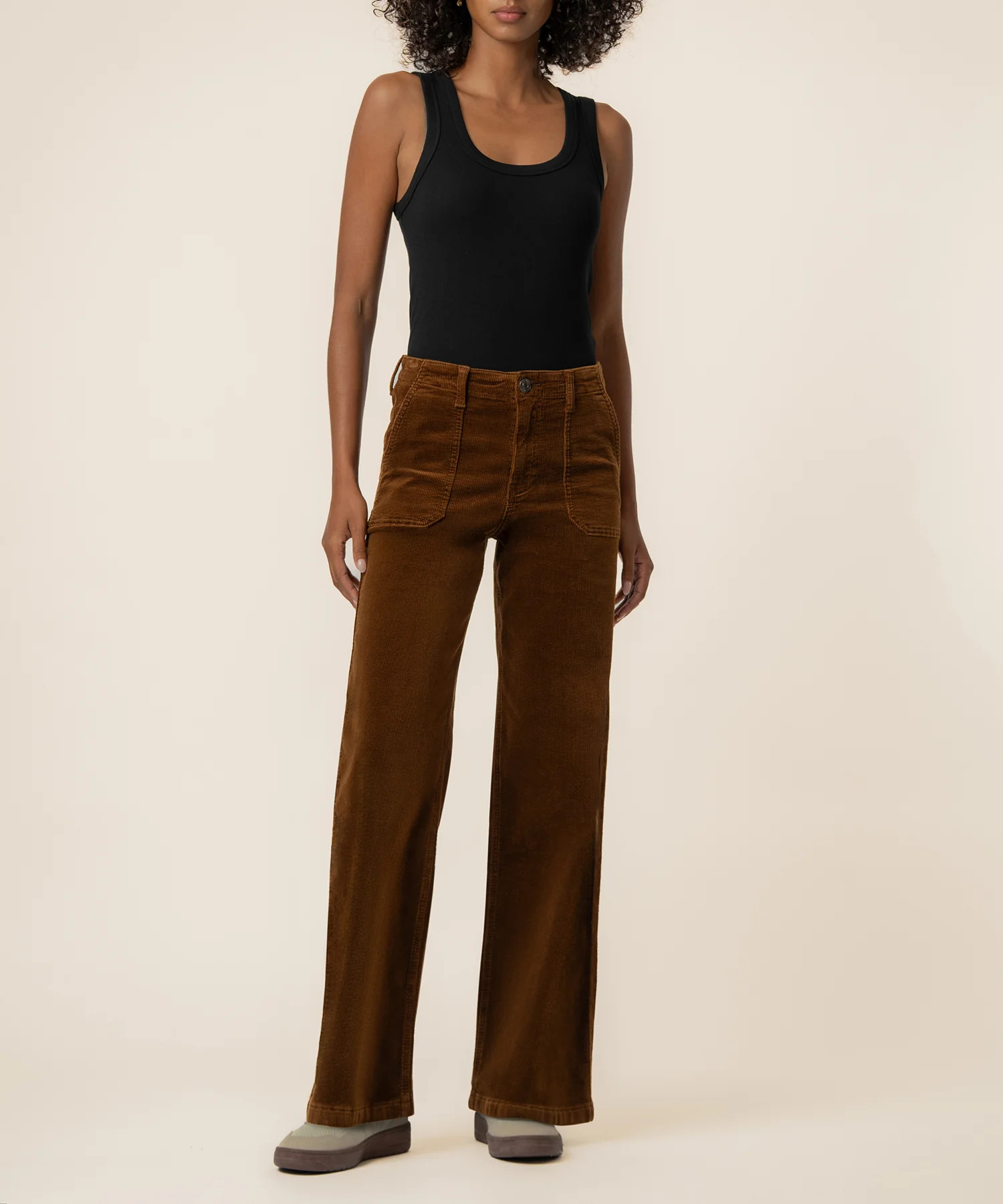 Jean Corduroy High Rise Wide Straight Leg in Nutmeg - Kut from the Kloth | Kut From Kloth