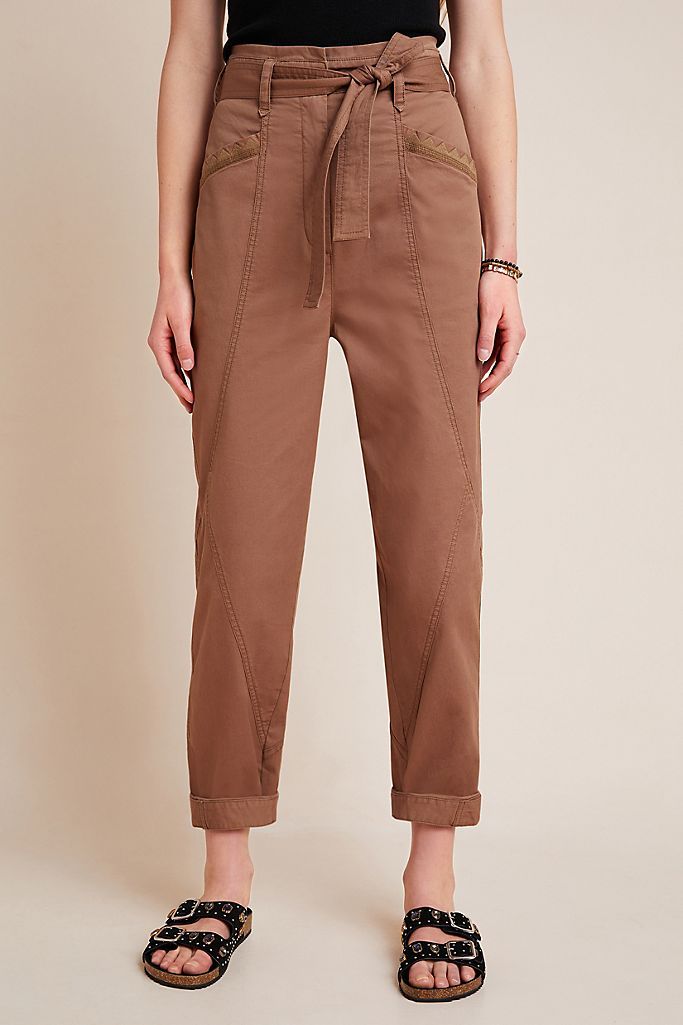 Ellie Embroidered Utility Pants | Anthropologie (US)