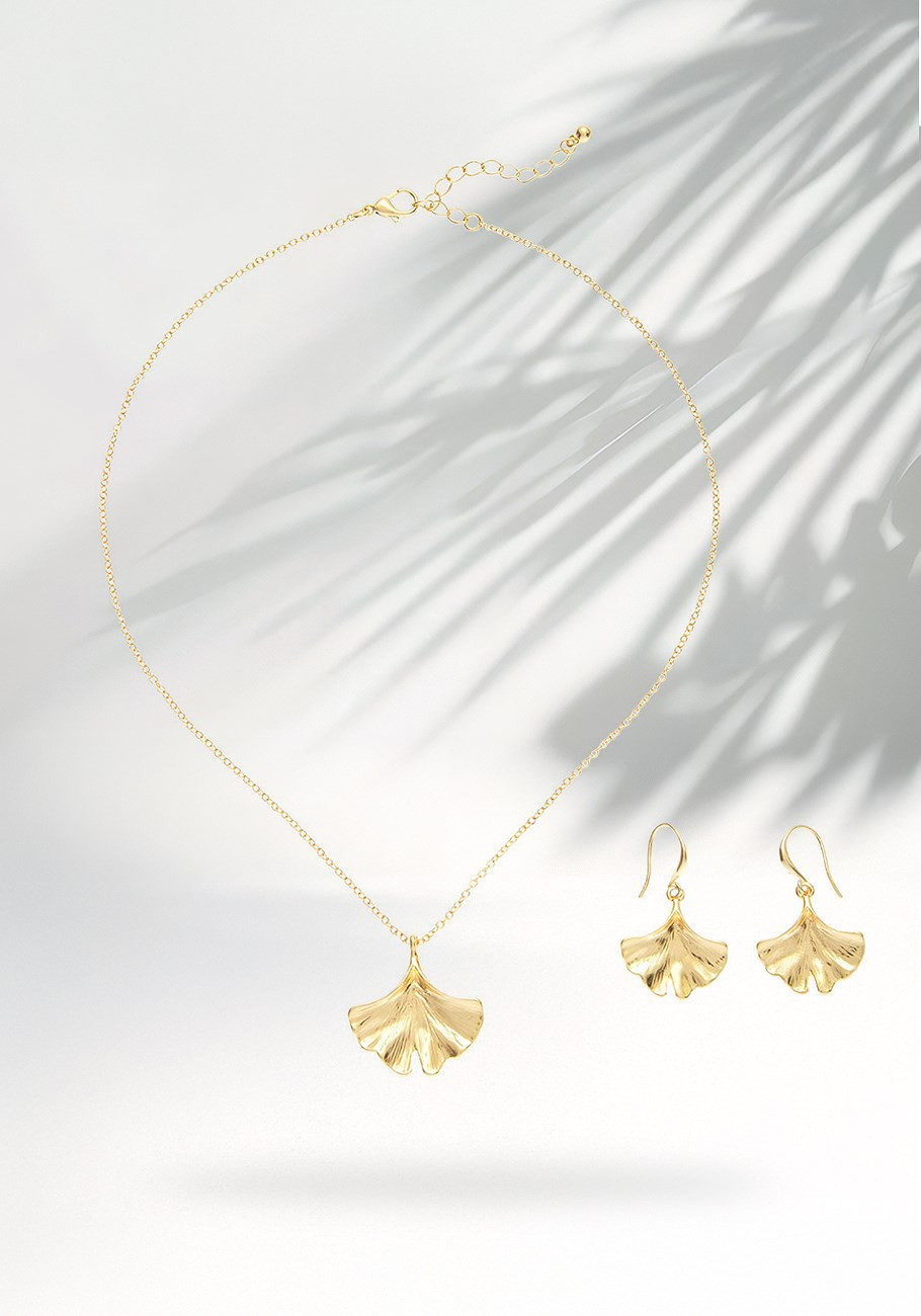 ginkgo necklace & earrings set | Lascana